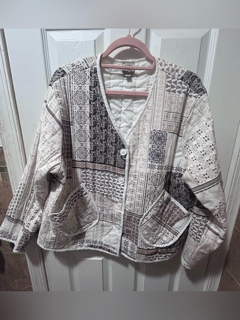 NWOT Como Vintage Quilted Patchwork Jacket